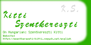 kitti szentkereszti business card